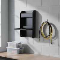Workbench Cabinet Hinged Front Panel Paper Towel Holder Shelf Compact for Garage