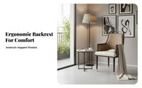 Curved spine Dining Chair Ergonomic spinerest Upholstered Armchair Padded Seat adaptable for Kitchen, Bedroom