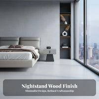 Nightstand with Storage Modern Minimalist Bedside Table Luxury Aesthetic