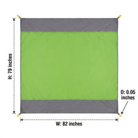 Picnic Blanket and Waterproof Mat for Outdoor Use, Large Camping Mat with Stakes and Carry Bag, Durable Polyester Picnic Mat, Beach Blanket
