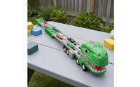 Unfoldable Transformable Dinosaur Truck Alloy Cars Dinosaur Head Truck Toy Open Mouth Kids Plaything Multi-Level for Children