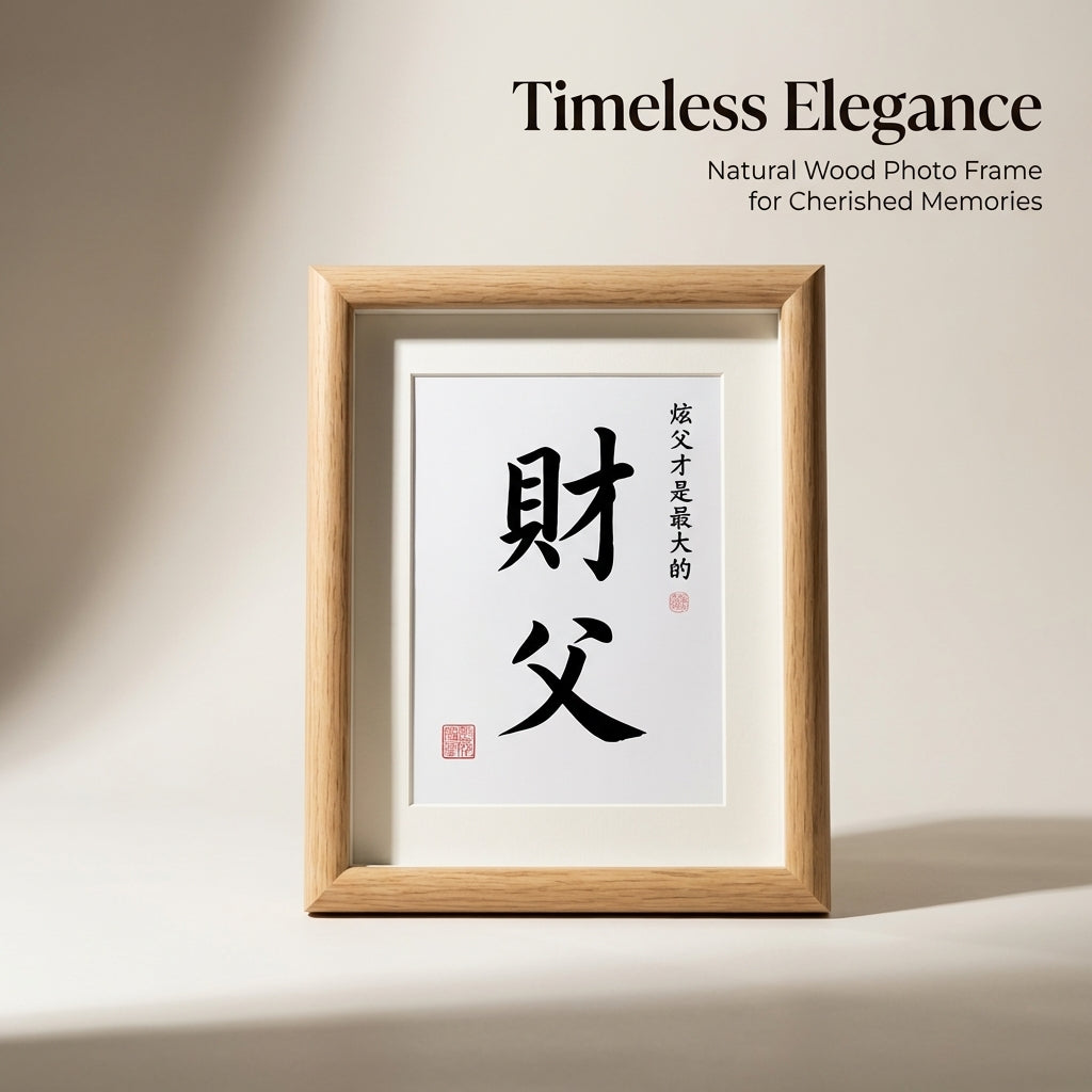 Wooden A4 Photo Frame with Stand Picture for Family Tabletop or Wall Hanging, Certificate Display for Home