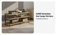 1 Audio Component Cabinet Multi-tier Equipment Rack High Load Capacity Sturdy Construction Open Shelf Amplifier Stand Suitable for Audiophiles Home Entertainment Living Room Household Storage Gift Giving