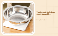 Stainless Steel Divided Hot Pot, Induction Compatible