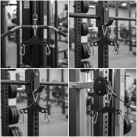 Conversion Plate with Hooks Arched Lat Pulldown Adapter Compact Adapter Plate for Commercial Gyms
