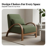 3 Pieces 2 Armchairs and 1 Side Table Wabi-Sabi Aesthetic Conversation Set Textured Upholstery Comfy for Readers, Adults, Cafe