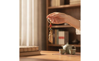 Keyring with Wooden Pendant Hand-Carved Acorn Pendant Cute for Car Keys, Handbag