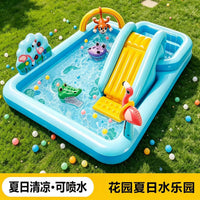 INTEX Crocodile Slide Splash Pool 57161 Inflatable Pool