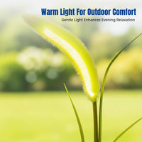 Solar LED Lawn Light, Faux Foxtail Grass Stake, Garden Yard Ambience, IP65 Waterproof, PE Material