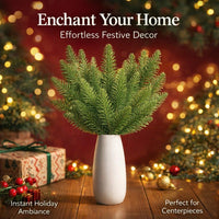 Branches Red, Realistic PE Material Foliage, Weather Resistant, for Christmas Crafts, for Table Centerpieces, for Outdoor Decor