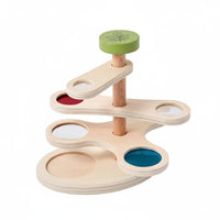 Montessori Type Learning Toy Colorful Wooden Stacking Toy Fine Movement Skills Color Sorting Stacker Observation Play for 1-3 Year Olds, Toddlers, Preschool, Classroom