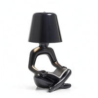 Reading Figure Lamp Portable Bedside Lamp with Lampshade Small Night Light for Readers, Desk