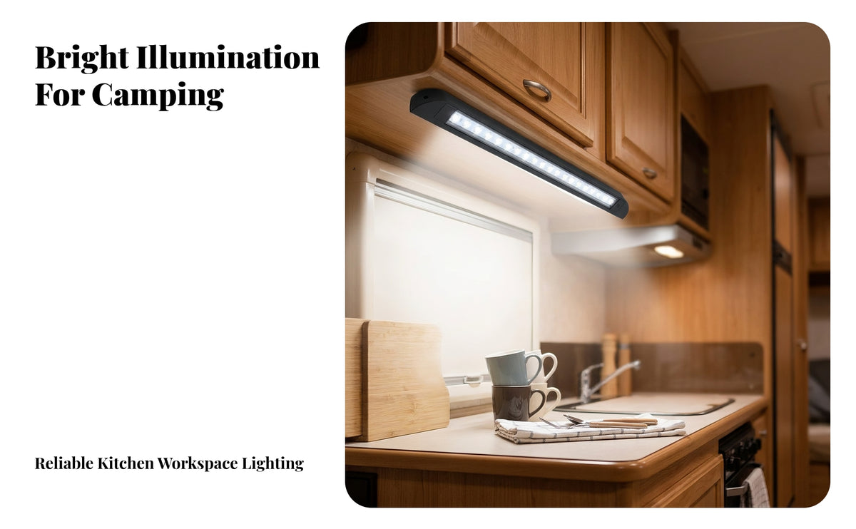 12V 24V LED Interior Light Bar | Bright 550 Lumen Output, IP67 Waterproof, Interior Light Bar with Switch, for RV