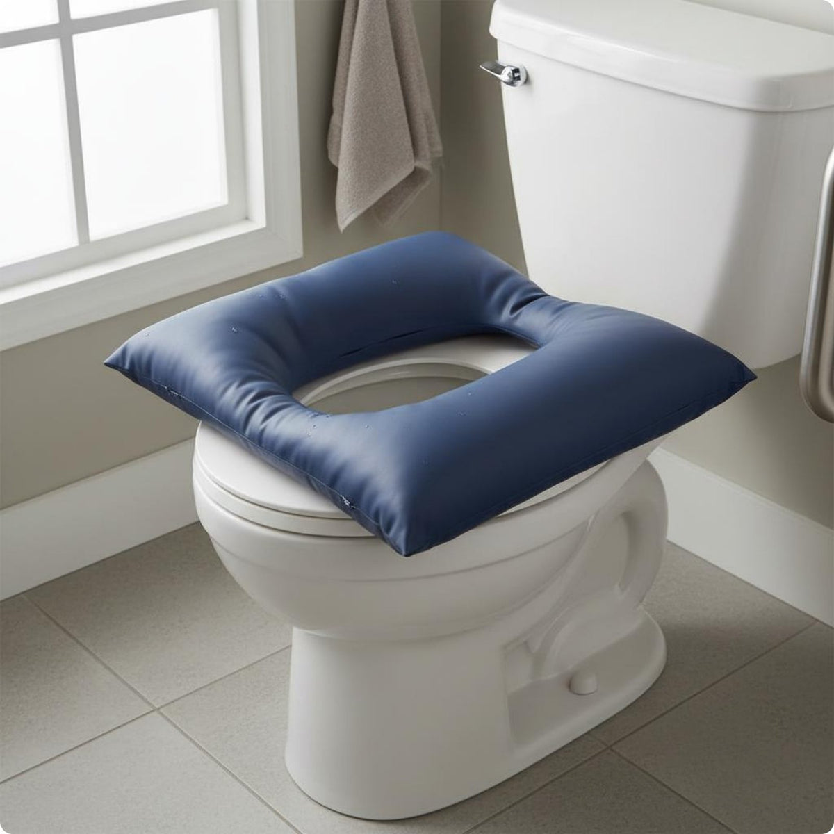 Waterproof Toilet Cushion Pressure Relief Commode Chair Seat Pad Easy to Clean