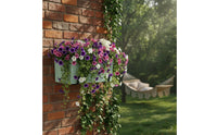 Rail Hook Planter Heavy Duty Iron Adjustable Hanging Flower Shelf for Patio