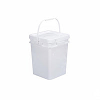 Square Bucket with Lid Versatile Use Square Bucket with Lid Fall Resistant Stackable Bin for Warehouse, Garage