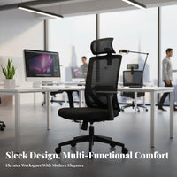 Ergonomic Mesh spinal Chair Thick Padded Seat Workplace Seating for Remote Workers