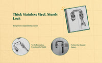 Door Latch, Stainless Steel 90 Degree Right Angle Lock, Privacy Security Bolt for Sliding Barn Door, Bathroom, Bedroom, Easy Installation