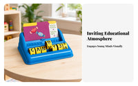 Rolling Cylinder English Phonics Machine Educational Phonics Machine Toy Reading Skills Counting Practice Toy Screenless for Preschoolers