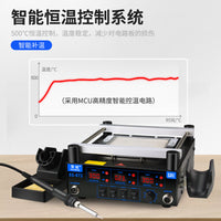 汉邦SS872热风枪拆焊台三合一智能恒温电烙铁bga预热台加热返修台