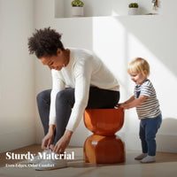 Hourglass-Shaped Stool Multi-Functional Small Seat Modern Design for Living Room
