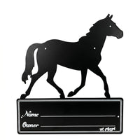 Horse Stall Nameplate Door Mount Horse Stall Name Plate Easy to Install Livestock Label for Stable