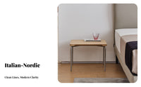 Folded Corner Side Table Minimalist Design C-Shaped Couch Stand Nordic Aesthetic dual-level Storage for Homeowners, Next to Sofa
