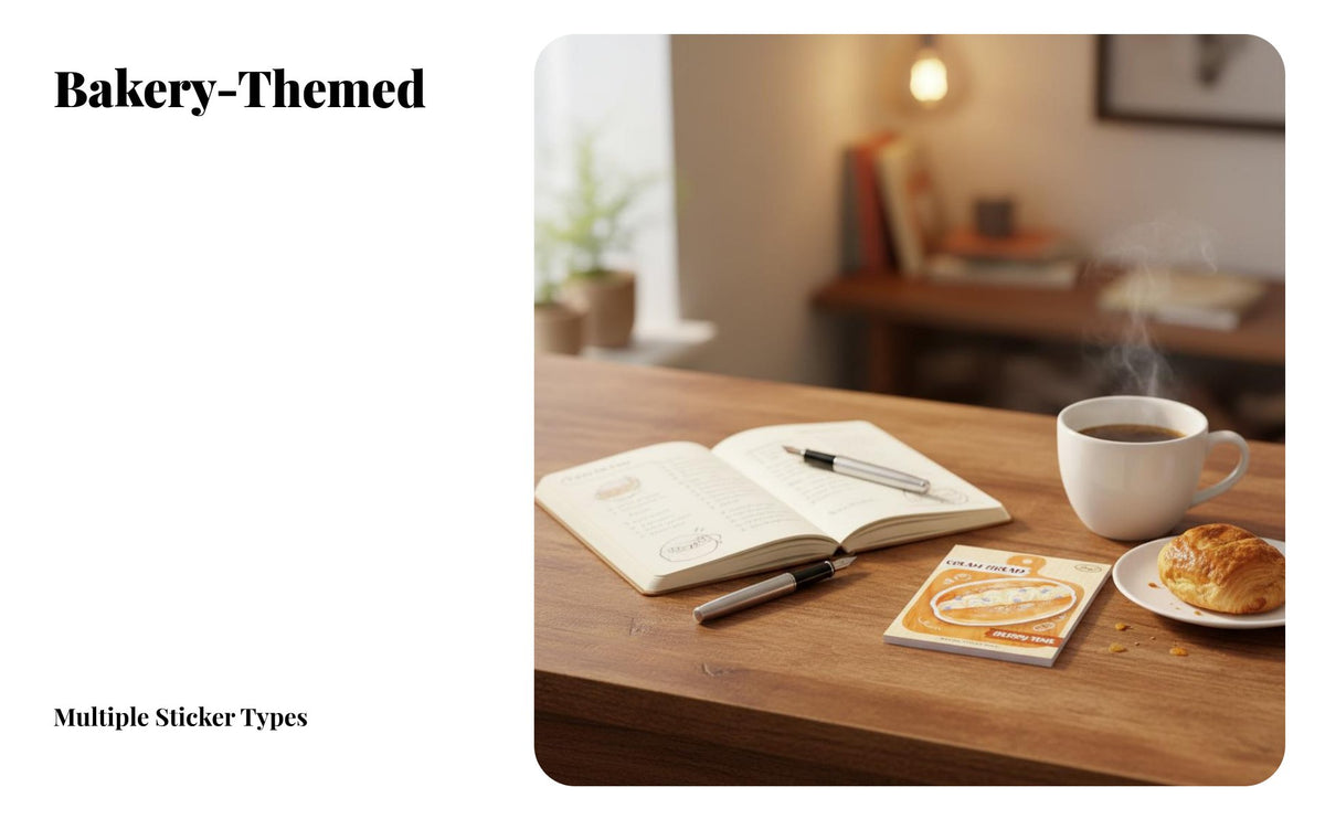 30 Pages Bakery Themed Memo Pad Cute Design Food Shaped Y Notes Thoughtful Present Shaped Y Notes for Students, Scrapbookers, Planners, Kitchen, Home