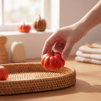 Foam Pumpkin Miniature Decorative Foam Pumpkins Fall Pumpkin with Stem for Tabletop