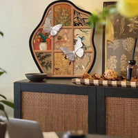 Vintage Style Tabletop Butterfly Decoration with Frame, Landscape Art