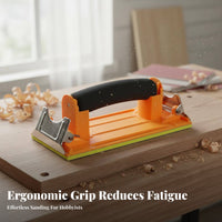 Comfort Grip Handle Sandpaper Holder Easy to Use Manual Hand Sander Ergonomic Design for Woodworkers, DIY Enthusiasts, Furniture Refinishing