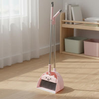 Cartoon Creature Broom Set Child-Sized Kids Broom and Dustpan Set