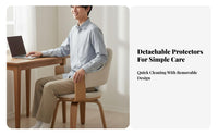 Upholstered Wooden rotating Chair sturdy wood Wood Frame for Students