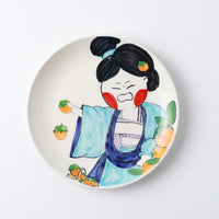 Tang Dynasty Lady Plate, New Bone China, 8 Inch