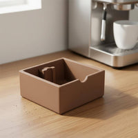 2-in-1 Knock Box Tamping Station Non-Slip Base Espresso Tamping Station