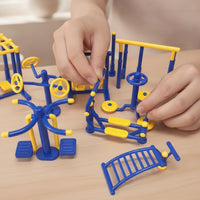 10 Pieces Tiny Dollhouse Gym Set Freestanding Miniature Fitness Equipment Assembled Fitness Equipment Set Glossy for Collectors, Crafters