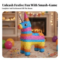 Birthday Mythical Horse Party Favor Box | Bright Multicolor Bands, Textured Handcrafted Look, Animal party favor box, for Themed Events