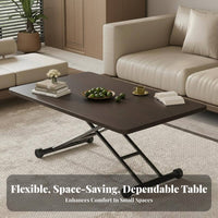 Reshapeable elevateTop Table Space Saving elevateTop Rolling Desk Multi-Functional With Wheels for Small Apartment Residents