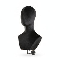 Velvet Display Bust Mannequin Bust Wall Mounted Velvet-covered Soft Surface Accessory Head Hanging Display Fixture Suitable for Shop Boutique Dressing Room Collector Display