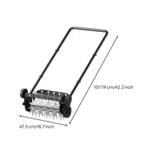 Pull-Behind Lawn Aerator Heavy-Duty Tow-Behind Tine Aerator Steel Soil Loosener for Gardeners