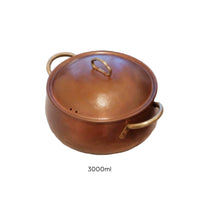 Chinese-Design Copper Pot Domed Lid Handmade Copper Pot