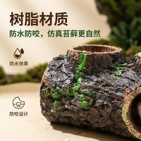 仿真树皮爬宠躲避屋守宫蜥蜴乌龟晒背台饮水食盆爬虫洞穴造景用品