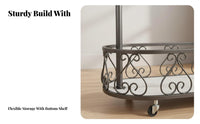 Rolling Clothes Rack Freestanding Wardrobe Stand Minimalist design for Entryway