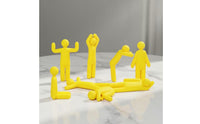 8 Pieces 3D-Printed Human Figure Set Minimalist Miniature Human Figure Poseable Diorama Figurine Long-Lasting for Collectors
