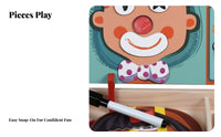Children's Mind Game Board, 3D Facial Features, Educational Wooden Toy, Early Learning, Cartoon