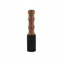 Solid Wood Tibetan Singing Bowl Mallet Artisan-Made Wooden Singing Bowl Stick Deep Soothing Tones Suede Wrapped Mallet Ergonomic Grip for Meditators, Mindfulness Practitioners, Relaxation