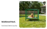 robustDuty Construction fused reinforcing bar enclosure Sturdy Frame Outdoor Wire Pen with cover Weather-Resistant Dog Kennel dependable-locking for Breeders, Backyard, Garden, Patio, Garage