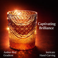 Hand-carved Crystal Whiskey Glass, Japanese Style