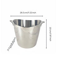 Stainless Steel Ice Bucket Nordic Style Beverage Chiller Bucket High-End Bottle Design Chiller for Dining Table
