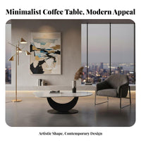 2 Pieces CumulusShaped Coffee Table Irregular Shape CumulusShaped Nesting Tables Easy to Clean Streamlined Height